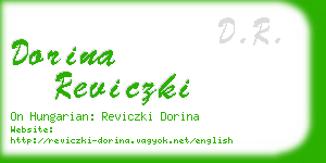 dorina reviczki business card